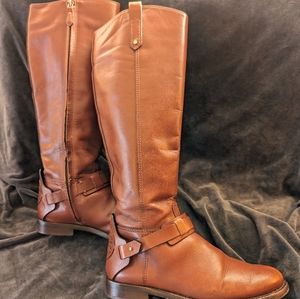 TORY BURCH- Derby Riding Boots in Almond Brown size 6 1/2